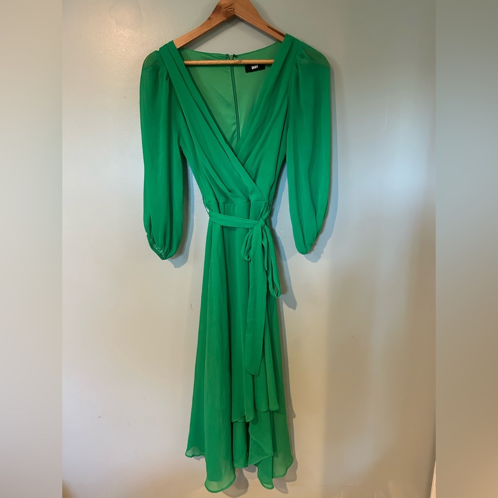 DKNY midi green dress